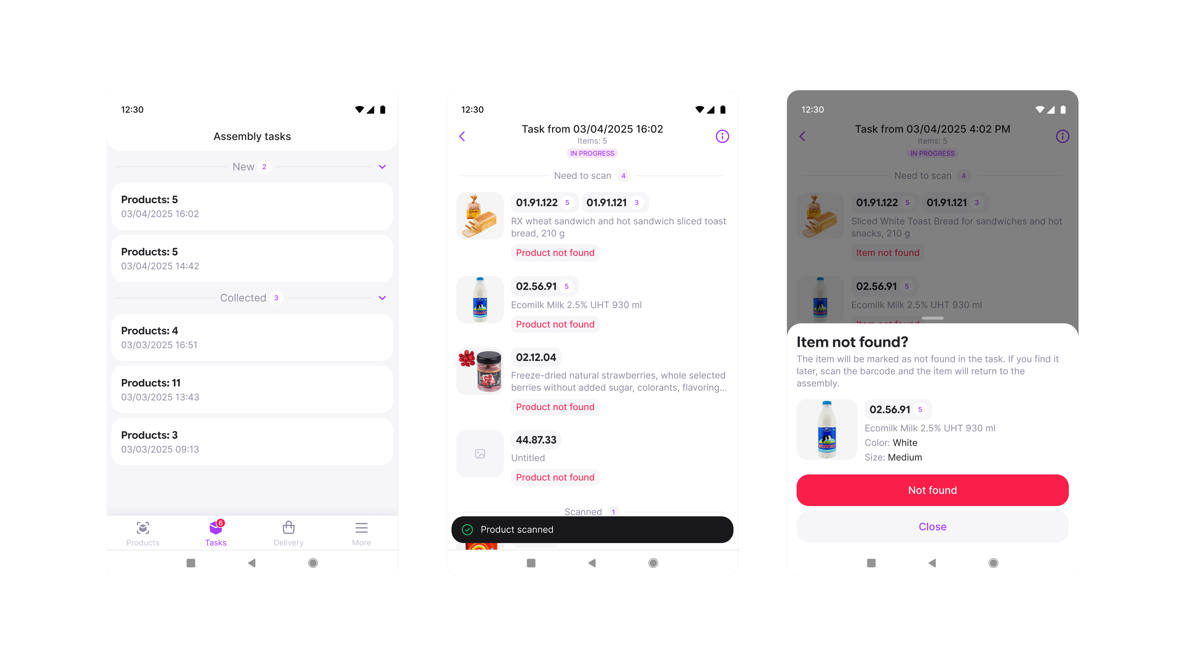 Dark store operations mobile app case preview