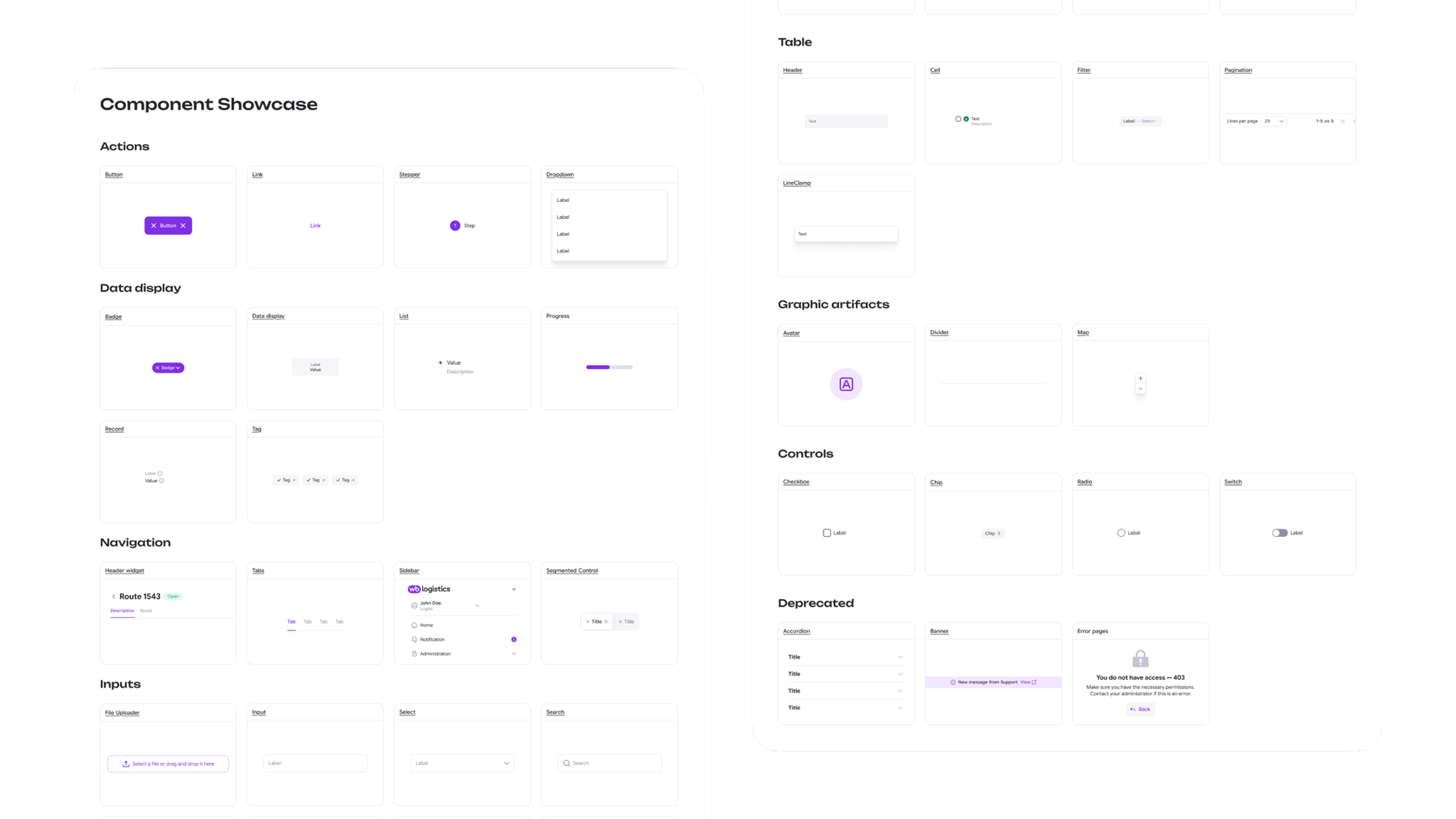WB Logistics design system case preview
